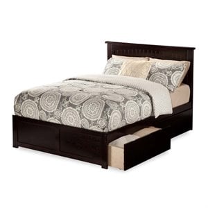 Leo & Lacey King Storage Platform Bed in Espresso