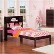 Leo & Lacey Solid Wood Twin XL Platform Bed with USB Charger in Espresso