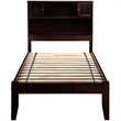 Leo & Lacey Solid Wood Twin XL Platform Bed with USB Charger in Espresso