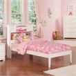 Leo & Lacey Solid Wood Twin XL Platform Bed w/ USB Charging Station in White
