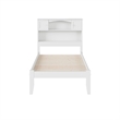 Leo & Lacey Solid Wood Twin XL Platform Bed w/ USB Charging Station in White