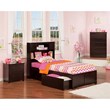 Leo & Lacey Transitional Solid Wood Twin XL Storage Platform Bed in Espresso