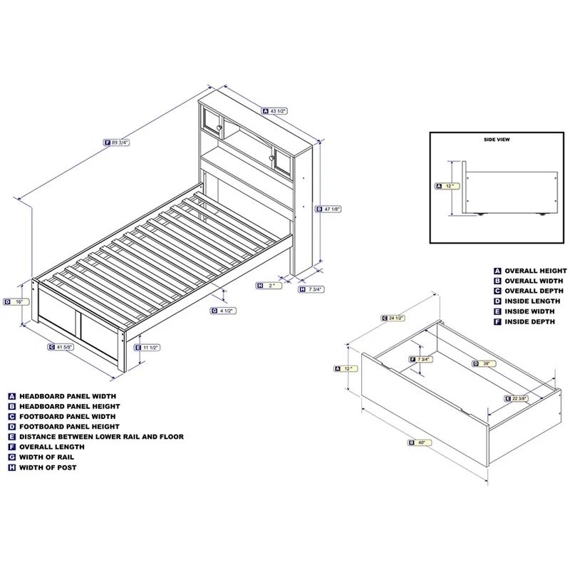 Leo & Lacey Transitional Solid Wood Twin XL Storage Platform Bed in Espresso