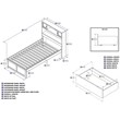 Leo & Lacey Transitional Solid Wood Twin XL Storage Platform Bed in Espresso