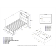 Leo & Lacey Transitional Solid Wood Urban Twin XL Storage Platform Bed in White