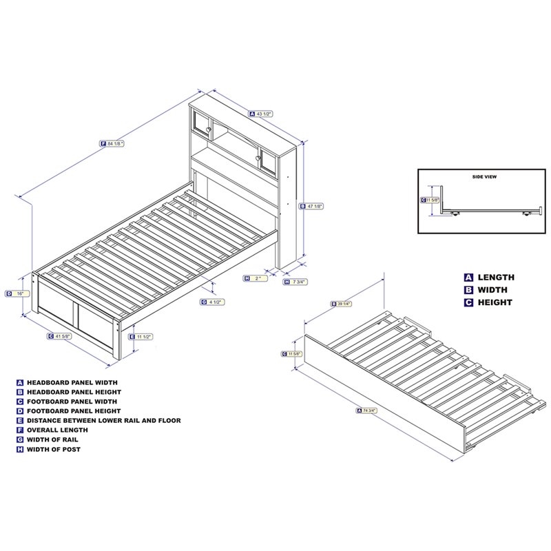 Leo & Lacey Transitional Solid Wood Twin Trundle Platform Bed in Espresso