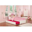 Leo & Lacey Transitional Solid Wood Twin Trundle Platform Bed in White