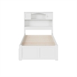 Leo & Lacey Transitional Solid Wood Twin Trundle Platform Bed in White