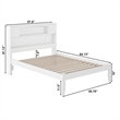 Leo & Lacey Solid Wood Full Platform Bed with USB Charging Station in White