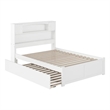 Leo & Lacey Transitional Solid Wood Full Bed with Twin Trundle in White