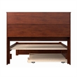 Leo & Lacey Transitional Solid Wood Full Trundle Platform Bed in Walnut