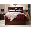 Leo & Lacey Transitional Solid Wood Urban Full Storage Platform Bed in Walnut