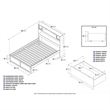 Leo & Lacey Transitional Solid Wood Urban Full Storage Platform Bed in Walnut