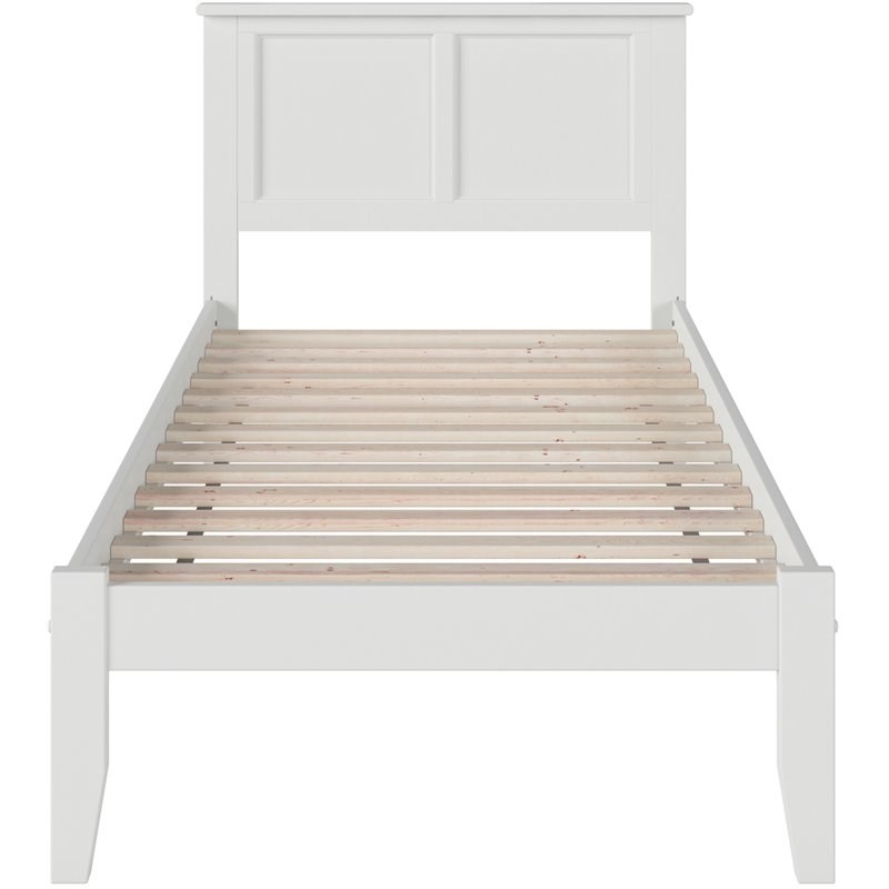 Leo & Lacey Madison Twin XL Solid Wood Platform Bed in White