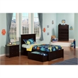 Leo & Lacey Madison Twin XL Wood Platform Bed and Storage Drawers in Espresso