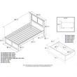 Leo & Lacey Madison Twin XL Wood Platform Bed and Storage Drawers in Espresso