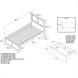 Leo & Lacey Madison Twin XL Wood Platform Bed and Storage Drawers in White