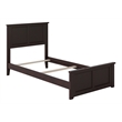 Leo & Lacey Madison Twin XL Wood Foundation Bed w/Matching Footboard in Espresso
