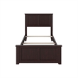 Leo & Lacey Madison Twin XL Wood Foundation Bed w/Matching Footboard in Espresso