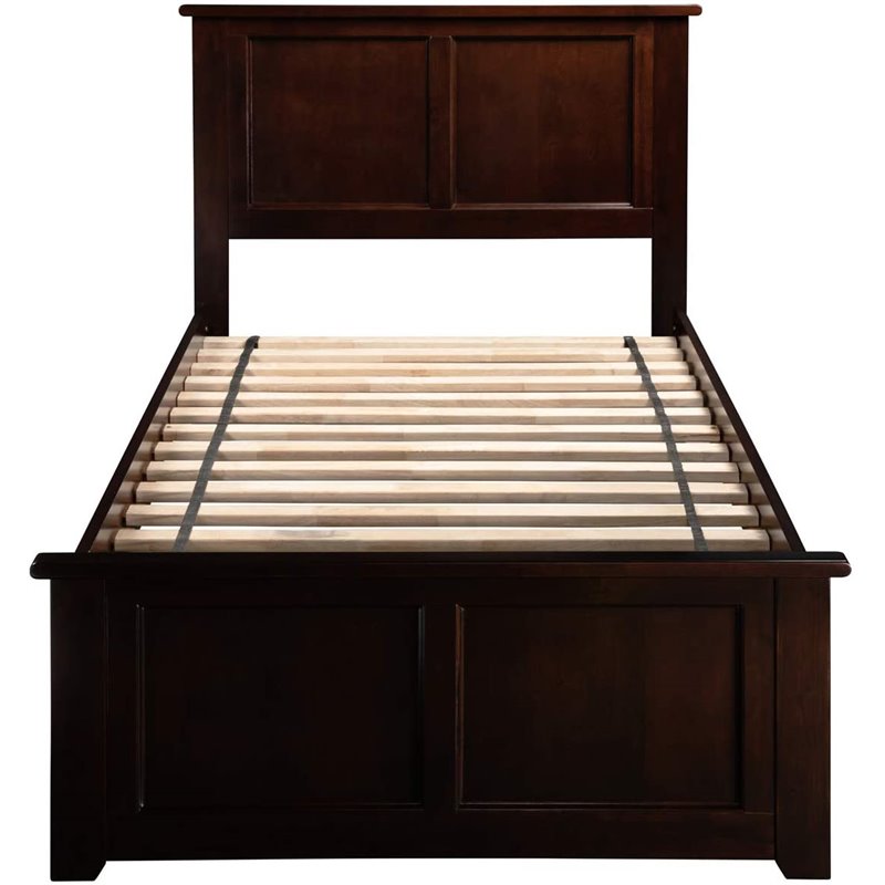 Leo & Lacey Madison Twin XL Platform Bed  & Drawers in Espresso