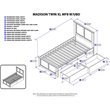 Leo & Lacey Madison Twin XL Platform Bed  & Drawers in Espresso