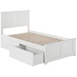 Leo & Lacey Madison Twin XL Platform Bed  & Storage Drawers in White