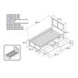 Leo & Lacey Madison Twin XL Platform Bed  & Storage Drawers in White