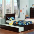 Leo & Lacey Madison Twin Wood Platform Bed and Twin Trundle in Espresso