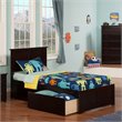 Leo & Lacey Madison Twin Wood Platform Bed & Storage Drawers in Espresso