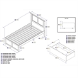 Leo & Lacey Madison Twin Wood Platform Bed & Storage Drawers in White