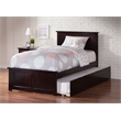 Leo & Lacey Madison Twin Platform Bed  & Twin Trundle in Espresso