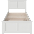 Leo & Lacey Madison Twin Platform Bed  & Twin Trundle in White