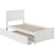 Leo & Lacey Madison Twin Platform Bed  & Twin Trundle in White