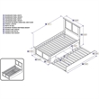 Leo & Lacey Madison Twin Platform Bed  & Twin Trundle in White