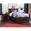 Leo & Lacey Madison Twin Platform Bed  & Twin Trundle in Walnut