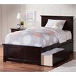 Leo & Lacey Madison Twin Platform Bed  and Drawers in Espresso