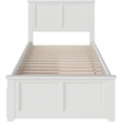 Leo & Lacey Madison Twin Platform Bed  and Storage Drawers in White
