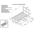 Leo & Lacey Madison Twin Platform Bed  and Storage Drawers in White