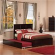Leo & Lacey Madison Full Wood Platform Bed and Twin Trundle in Espresso