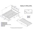 Leo & Lacey Full Wood Platform Bed with Footboard and Twin Trundle in Walnut