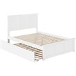 Leo & Lacey Madison Full Platform Bed  and Twin Trundle in White