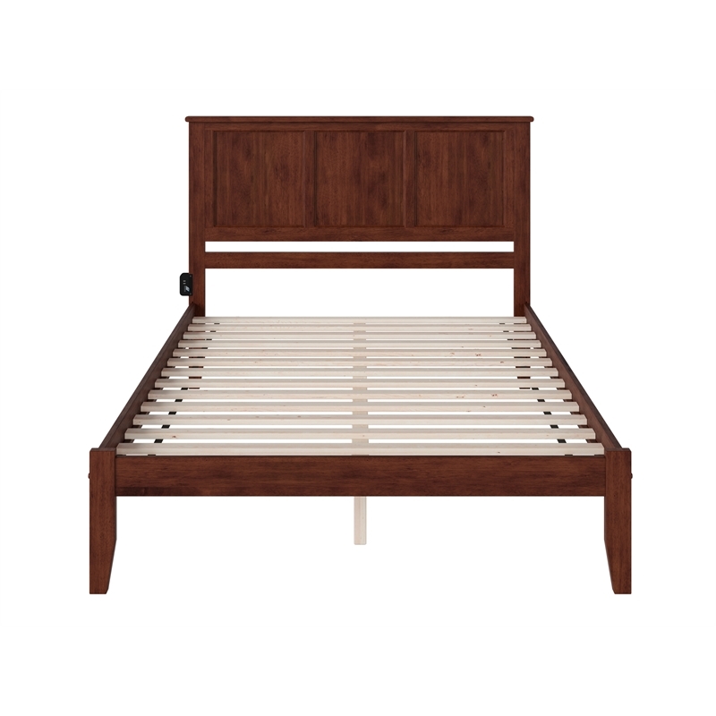 Leo & Lacey Madison Queen Solid Wood Platform Bed in Walnut