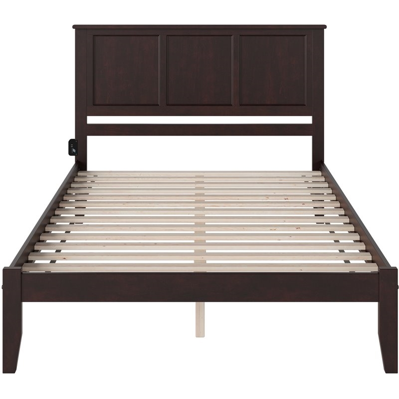 Leo & Lacey Madison King Solid Wood Platform Bed in Espresso
