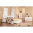 Leo & Lacey Madison King Wood Platform Bed & Storage Drawers in White