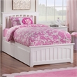 Leo & Lacey Farmhouse Solid Wood Urban Twin XL Storage Platform Bed in White