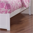 Leo & Lacey Mission Twin Wood Platform Bed w/Footboard and Twin Trundle in White