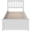 Leo & Lacey Twin Platform Bed with Matching Footboard & Twin Trundle in White