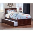 Leo & Lacey Urban Twin Trundle Platform Bed in Walnut