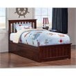 Leo & Lacey Urban Twin Trundle Platform Bed in Walnut
