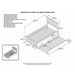 Leo & Lacey Urban Twin Trundle Platform Bed in Walnut
